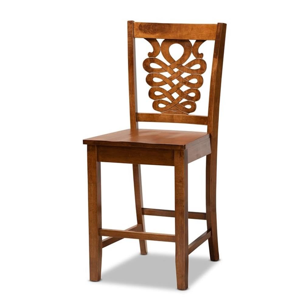 Baxton Studio Gervais Modern and Contemporary Transitional Walnut Brown Finished Wood 5-Piece Pub Set